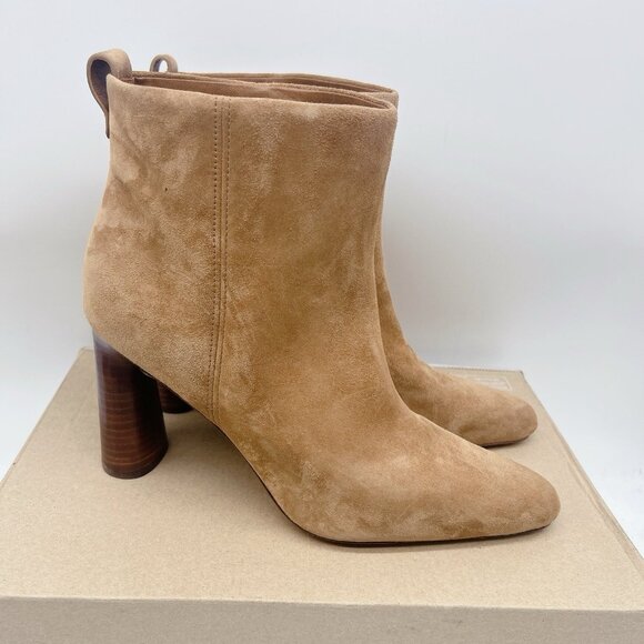 Vince Hillside Women’s Ankle Boots Booties Tan Brown Suede High Heel US 10 EU 41 - Picture 5 of 10